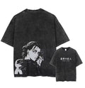 Vintage Anime Graphic T-Shirt – Washed Black